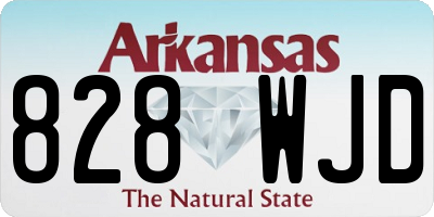 AR license plate 828WJD