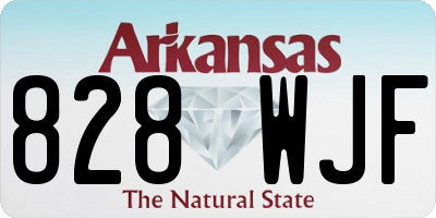 AR license plate 828WJF