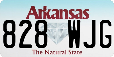AR license plate 828WJG