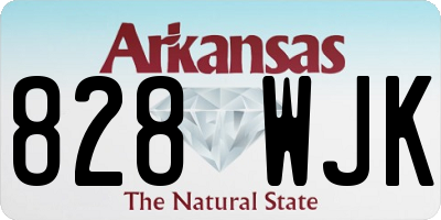 AR license plate 828WJK
