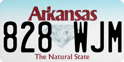 AR license plate 828WJM