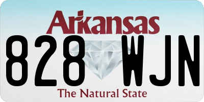 AR license plate 828WJN