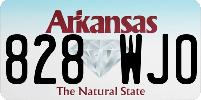 AR license plate 828WJO