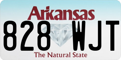 AR license plate 828WJT