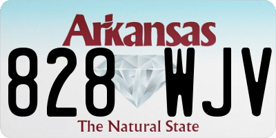 AR license plate 828WJV