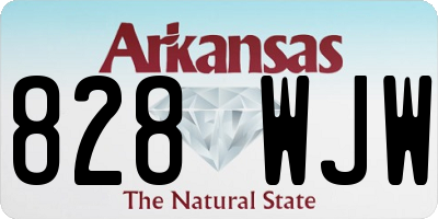 AR license plate 828WJW