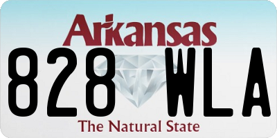 AR license plate 828WLA