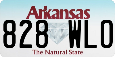 AR license plate 828WLO