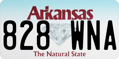 AR license plate 828WNA