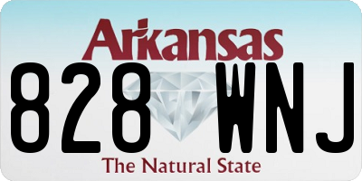 AR license plate 828WNJ