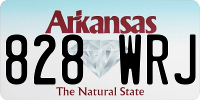 AR license plate 828WRJ