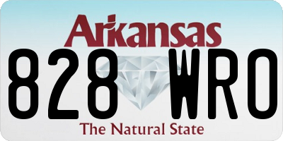 AR license plate 828WRO