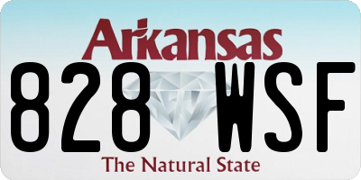 AR license plate 828WSF
