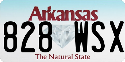 AR license plate 828WSX