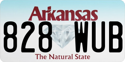 AR license plate 828WUB