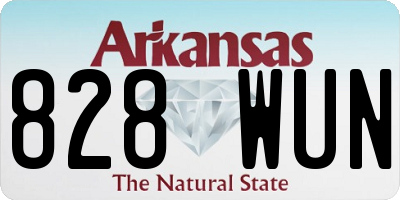 AR license plate 828WUN