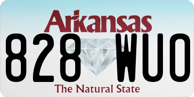 AR license plate 828WUO