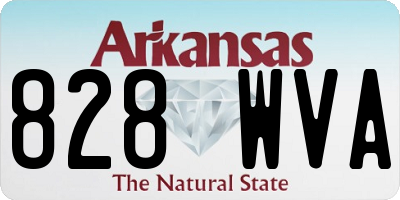 AR license plate 828WVA