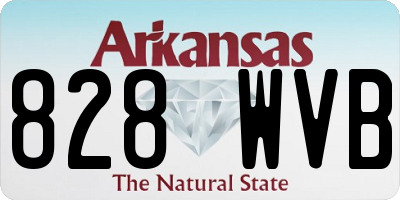 AR license plate 828WVB