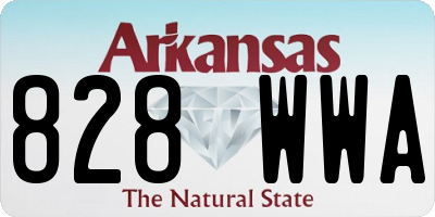 AR license plate 828WWA