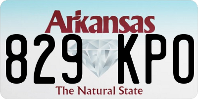 AR license plate 829KPO