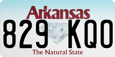 AR license plate 829KQO