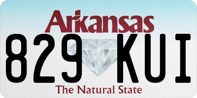 AR license plate 829KUI
