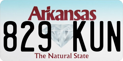 AR license plate 829KUN