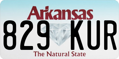 AR license plate 829KUR