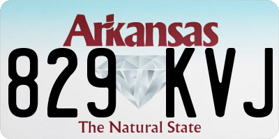 AR license plate 829KVJ