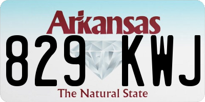 AR license plate 829KWJ