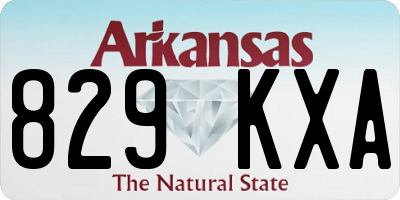 AR license plate 829KXA