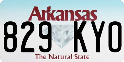 AR license plate 829KYO