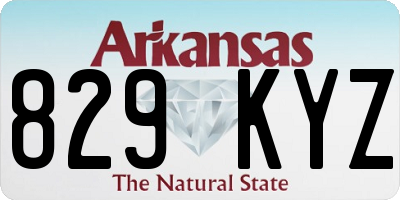 AR license plate 829KYZ