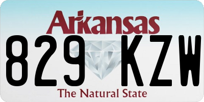 AR license plate 829KZW