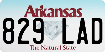 AR license plate 829LAD
