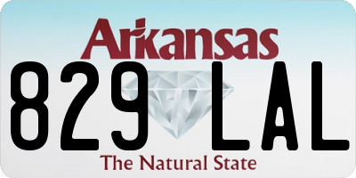 AR license plate 829LAL