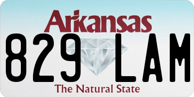 AR license plate 829LAM