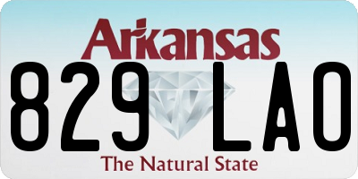 AR license plate 829LAO