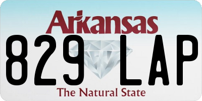 AR license plate 829LAP