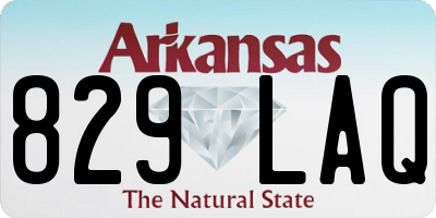 AR license plate 829LAQ