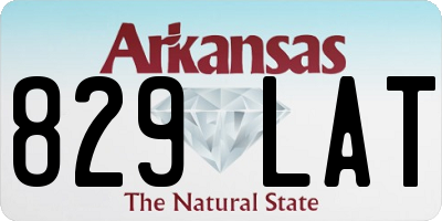 AR license plate 829LAT