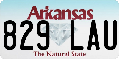 AR license plate 829LAU