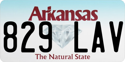 AR license plate 829LAV
