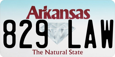 AR license plate 829LAW