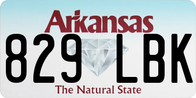 AR license plate 829LBK