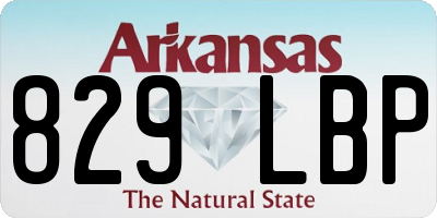 AR license plate 829LBP