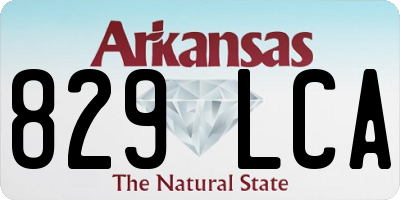 AR license plate 829LCA