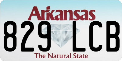 AR license plate 829LCB