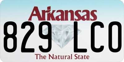 AR license plate 829LCO